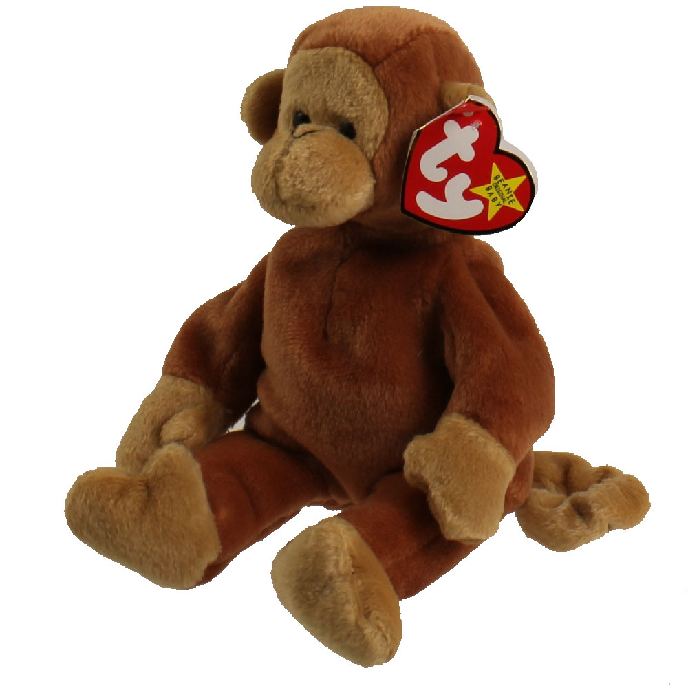 TY Beanie Baby BONGO the Monkey (8.5 inch) (Mint) Sell2BBNovelties
