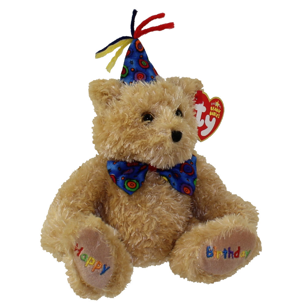 TY Beanie Baby - HAPPY BIRTHDAY the Bear (w/Bow Tie & Hat) (6.5 inch