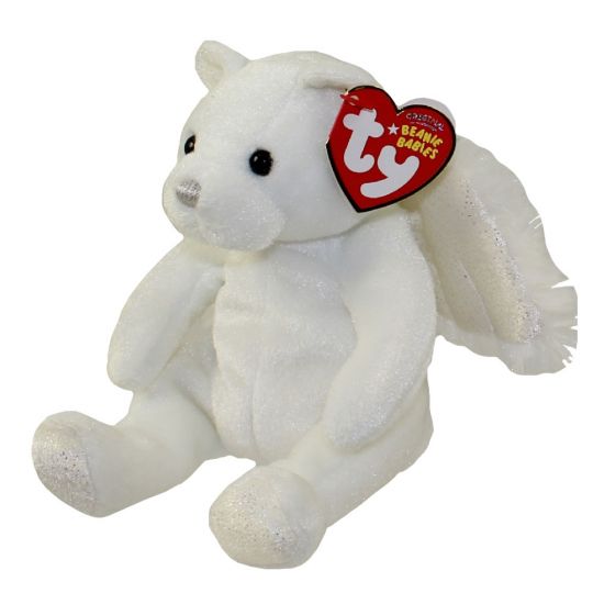 TY HEAVENLY the ANGEL BEAR BEANIE BABY MINT with MINT TAG