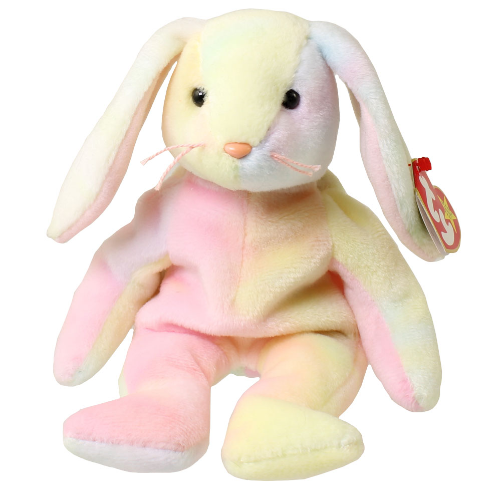 TY Beanie Baby HIPPIE the TieDyed Bunny (8.5 inch) (Mint
