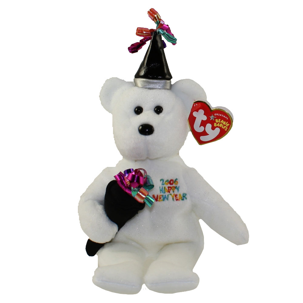 TY Beanie Baby NEW YEAR the New Years Bear (9.5 inch) (Mint