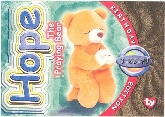 praying bear beanie baby