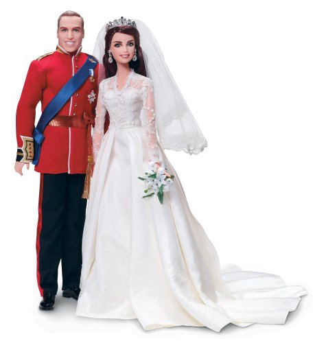 Barbie William And Catherine (Kate Middleton) Royal Wedding Collector Gold Label Exclusive Doll Giftset (746775047504)