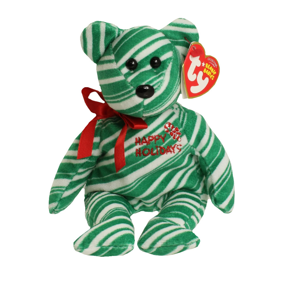 TY Beanie Baby 2007 HOLIDAY TEDDY (Green Version) (8.5 inch) (Mint