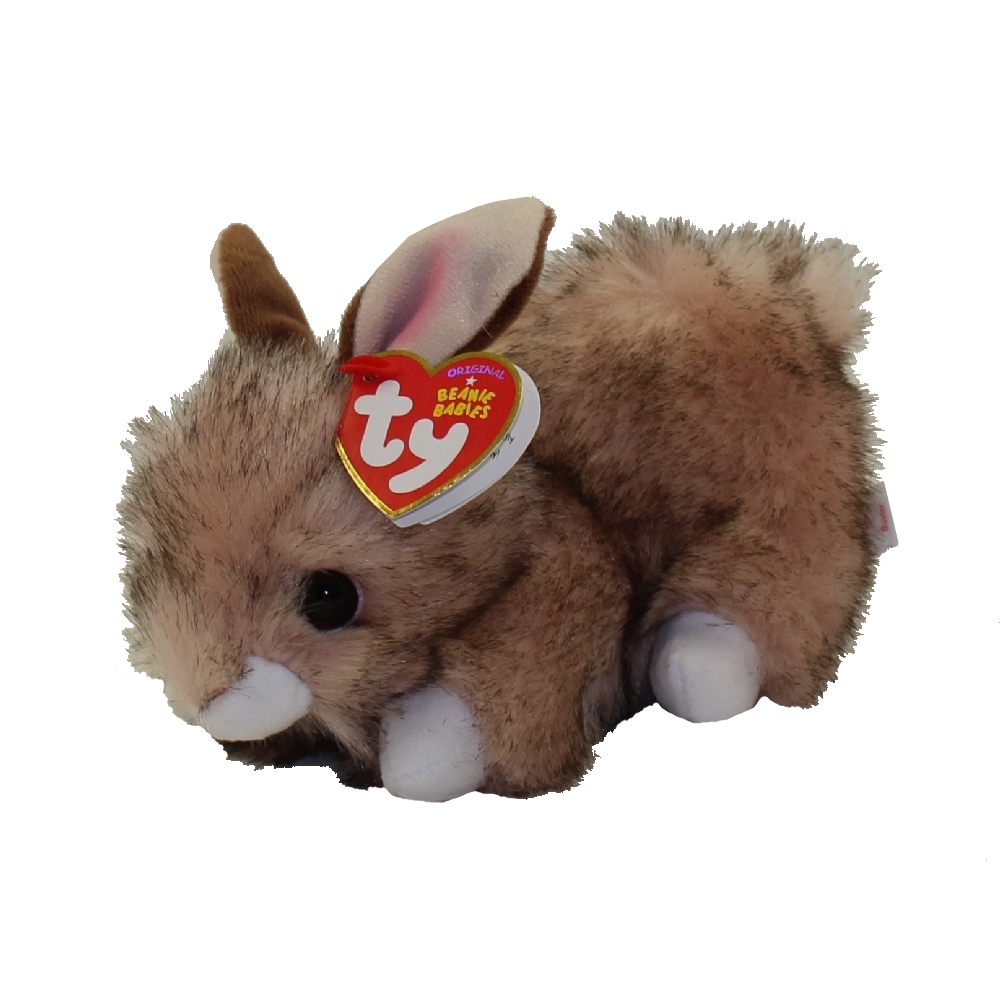 TY BUSTER THE BROWN BUNNY RABBIT BEANIE BABIES 15CM SOFT TOY  WITH HEART TAG 