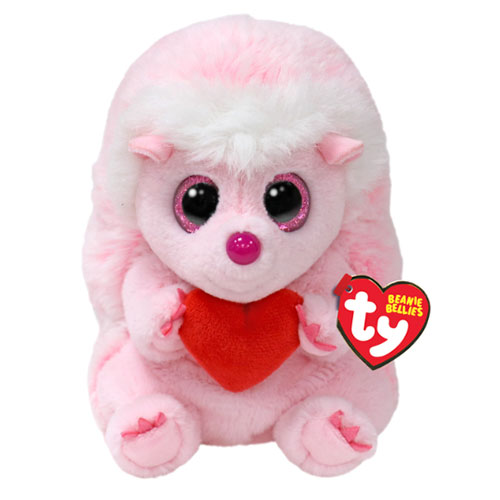 TY Beanie Baby (Beanie Bellies) - CHEESECAKE the Valentine's Hedgehog (6 inch) (Mint)