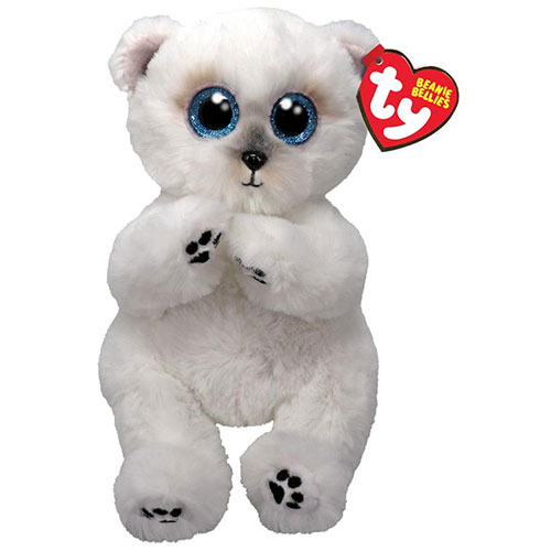 TY Beanie Baby (Beanie Bellies) - WUZZY the Polar Bear (6 inch) (Mint