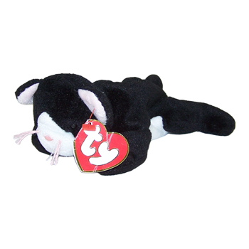 black and white cat beanie baby