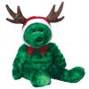 TY Beanie Buddy - 2002 HOLIDAY TEDDY (14 inch) (Mint)