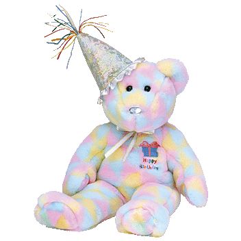 Birthday bear beanie baby discount