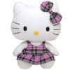 TY Beanie Buddy - HELLO KITTY (PURPLE TARTAN PLAID - 9.5 inch) (Mint)