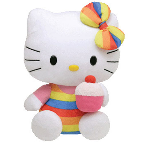 TY Beanie Buddy - HELLO KITTY (Cupcake) (Medium - 9.5 inch) (Mint)