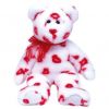 TY Beanie Buddy - SMOOCH the Kisses Bear (13.5 inch) (Mint)