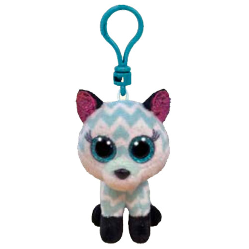 TY Beanie Boos - ATLAS the Fox (Glitter Eyes) (Plastic Key Clip - 3 inch) (Mint)