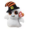 TY Beanie Boos - NIGHTCAP the Ghost with Hat (Glitter Eyes)(Regular Size - 6 inch) (Mint)