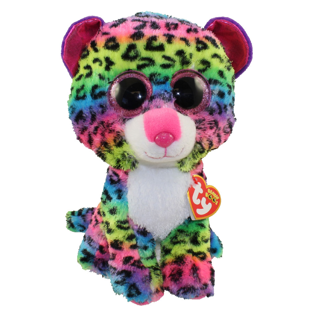 beanie boos pink leopard