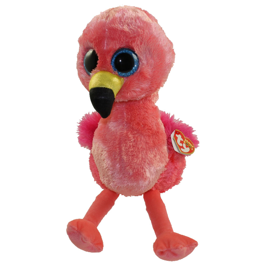 TY Beanie Boo Kiki – Cojín Suave De Gato Gris Con Ojos Rosas, De 20 Cm, Para Niños Desde 3 Años