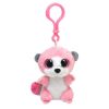 TY Beanie Boos - BUBBLEGUM the Lemur (Plastic Key Clip - 3 inch) (Mint)