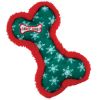 TY Bow Wow Beanie Dog Toy - GREEN SNOWFLAKE Bone (7 inch - New on Card)