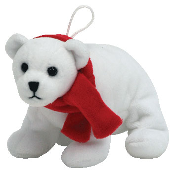 Ty Jingle Beanies COLDY the Polar Bear Near-Mint Tags