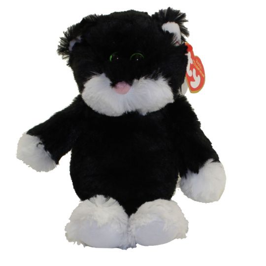 ty beanie babies black and white cat