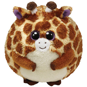 TY Beanie Ballz TIPPY the Giraffe (LARGE 12 inch tall 42 inch around)  (Mint)