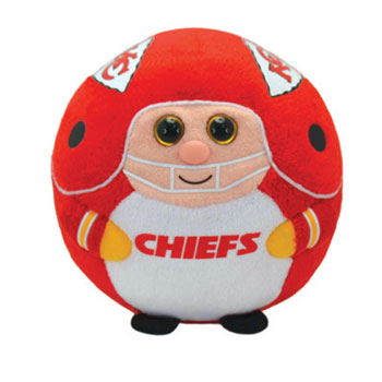 TY NFL Beanie Ballz KANSAS CITY CHIEFS Regular Size 5 inch Mint
