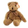 TY Classic Plush - CURLY the Bear (Large - Plaid Ribbon around Neck) (Mint)