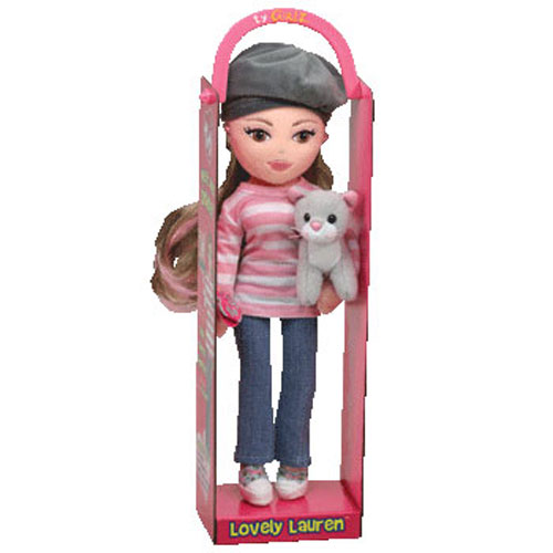 TY Girlz - LOVELY LAUREN - ( Boxed Set w/ Hat & Cat ) (Mint)