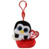 TY Holiday Baby - EARMUFFS the Penguin (2016) (key clip - 3.5 inch) (Mint)