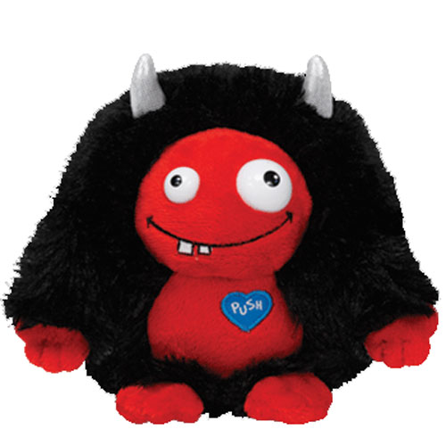 TY Monstaz - RUFUS the Black & Red Monster (Regular Size - 5 inch