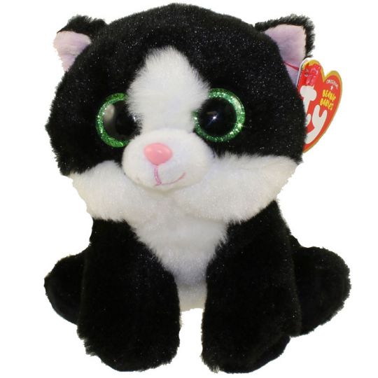 ty beanie babies black and white cat