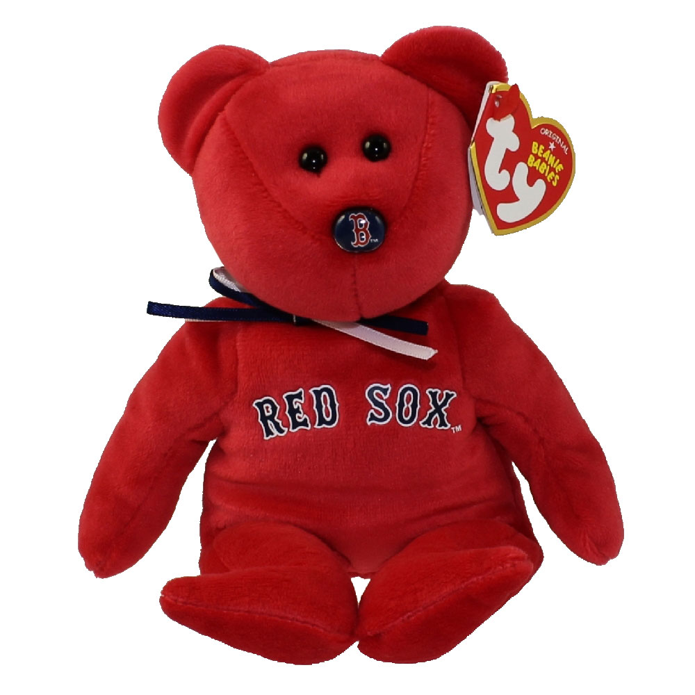 TY Beanie Baby MLB Baseball Bear BOSTON RED SOX (8.5 inch) (Mint