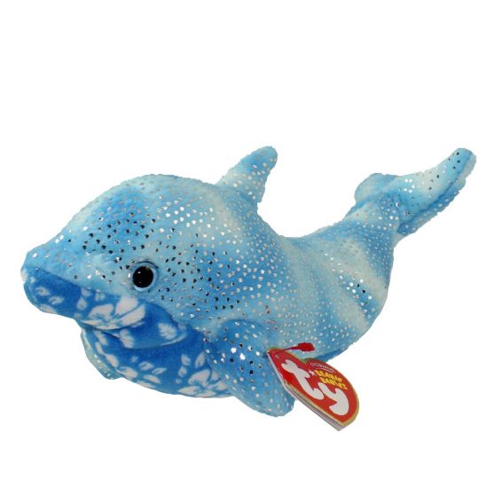 TY Beanie Baby - DOCKS the Blue Dolphin (8 inch) (Mint