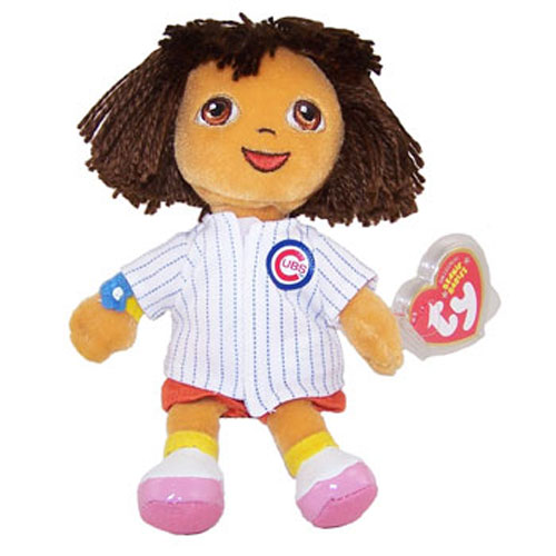 TY Beanie Baby DORA the Explorer (CUBS UNIFORM SGA 8142009 Mint