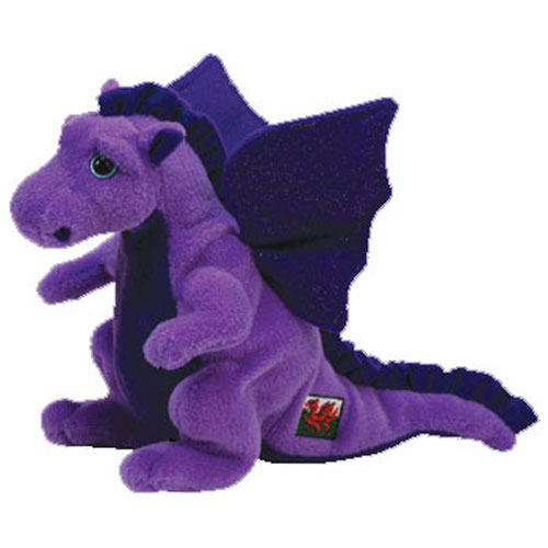 TY Beanie Baby DWYNWEN the Purple Dragon (5.5 inch) (Mint