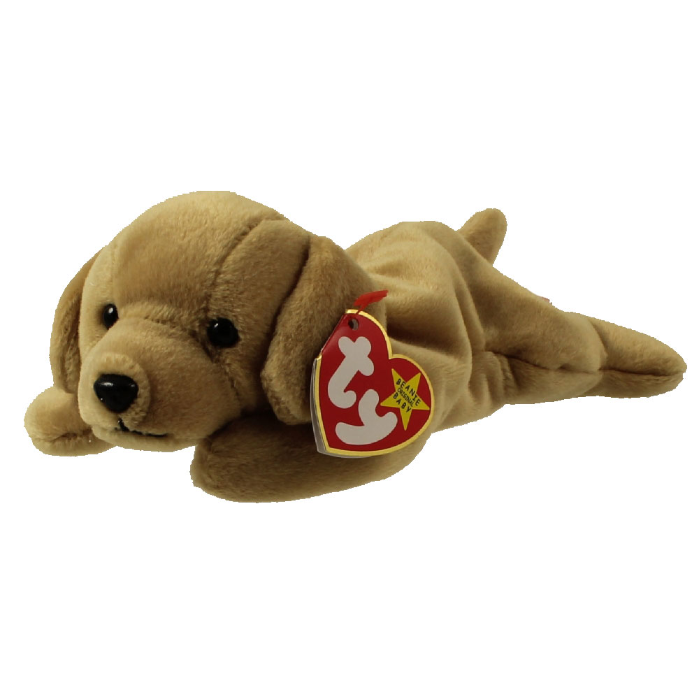 TY Beanie Baby FETCH the Dog (8.5 inch) (Mint)