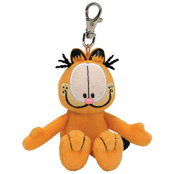 TY Beanie Baby - GARFIELD the Cat ( METAL Key Clip ) (4.5 inch) (Mint)