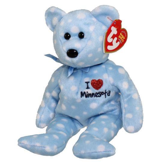 TY Beanie Baby MINNESOTA the Bear (I Love Minnesota) (9 inch