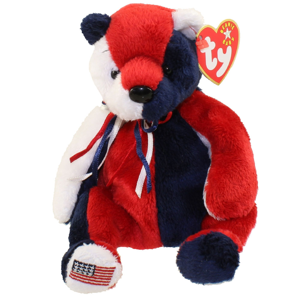 TY Beanie Baby - PATRIOT the Bear (Original Version) (7.5 inch) (Mint