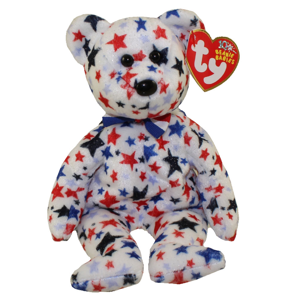 ty red white and blue bear