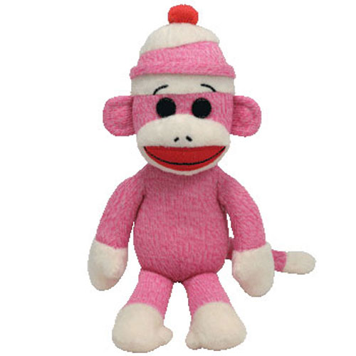 TY 40941 Socks Monkey Pink