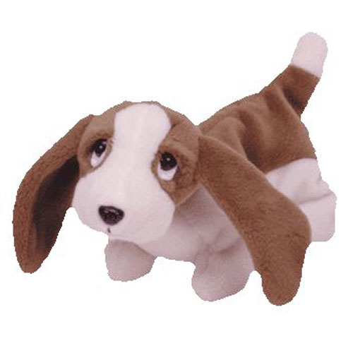TY TRACKER the BASSET HOUND BEANIE BABY MINT with MINT TAGS 