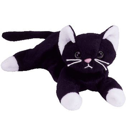 black and white cat beanie baby