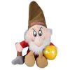 Disney Bean Bag Plush - GRUMPY W/ STONE & PICKAXE (Snow White & the Seven Dwarfs)(8 inch) (Mint)