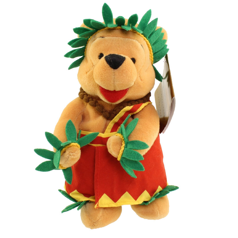 Disney Bean Bag Plush HONOLULU POOH (Winnie the Pooh) (8 inch) (Mint