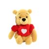 Disney Bean Bag Plush - HEART SWEATER POOH (Winnie the Pooh) (8 inch) (Mint)