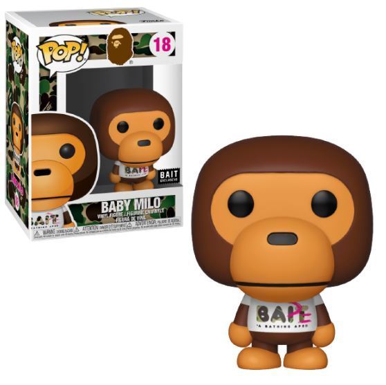 Funko Figure Bape Milo Funko Pop BAPE X TOYQUBE WOODEN BABY MILO