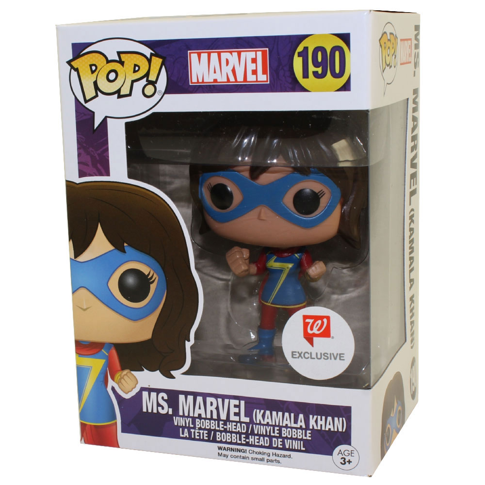 Marvel Funko Pop - Ms. Marvel (Kamala Khan) - No. 190 - Sgined