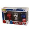 Funko POP! Minis Figure Set - Peanuts - ROCK THE VOTE SNOOPY 3-PACK (Red, White & Blue) *Exclusive*